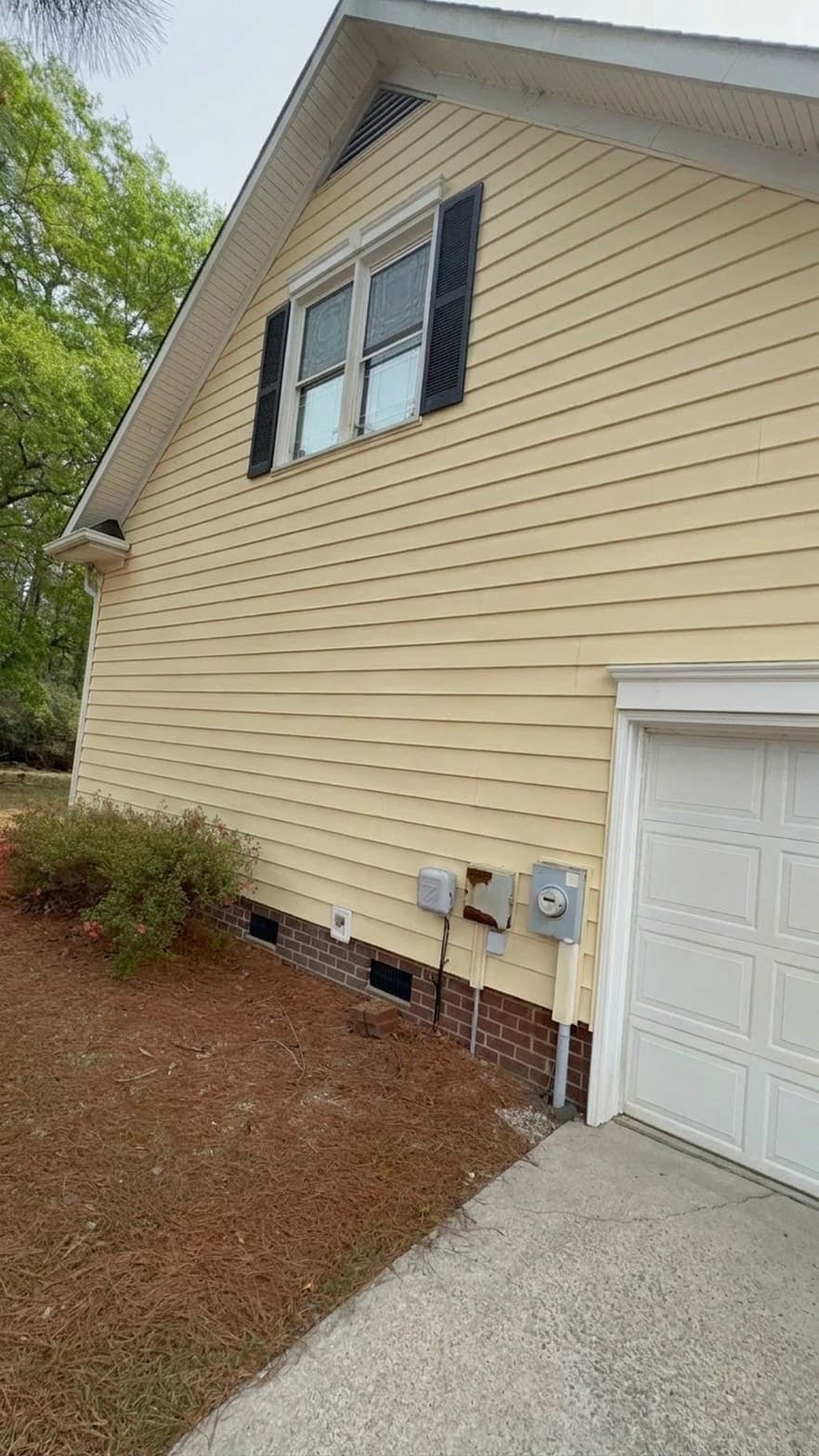 After pressure washing