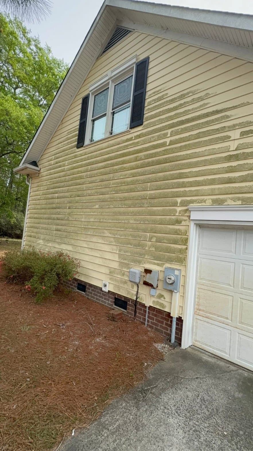 Before pressure washing